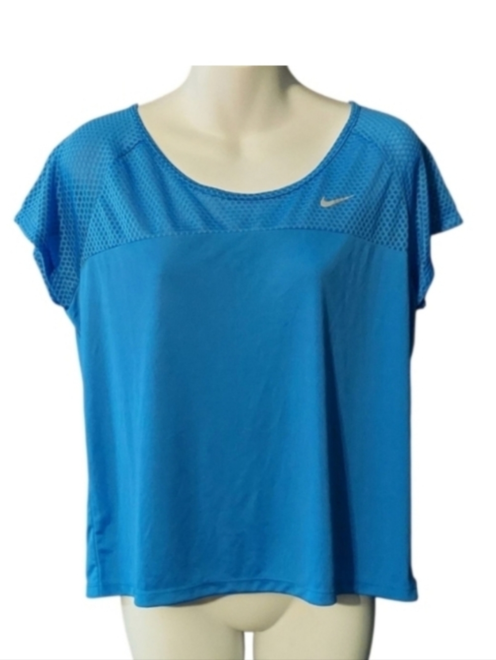 NWT Nike Running Women's Short Sleeve Blue Top ~sz Large - Picture 7 of 7